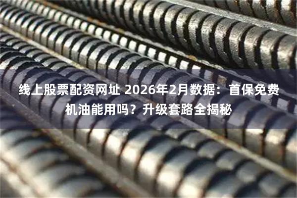 线上股票配资网址 2026年2月数据：首保免费机油能用吗？升级套路全揭秘